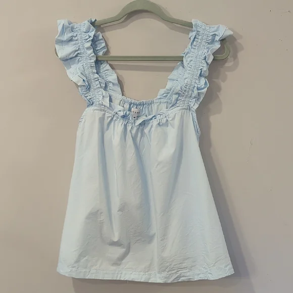 Nicolette Sleep Top Cotton Baby Blue size Medium - Picture 2 of 8